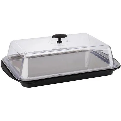 APS Thermo Tablett-Set, eckig, schwarz/transparent – Bild 3