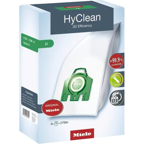 HyClean 3D Efficiency U (4 Beutel, 2 Filter) Staubsaugerbeutel – Bild 3