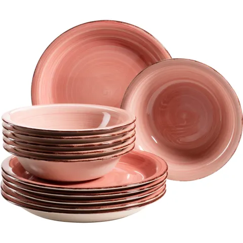 Teller-Set, Steingut Lumaca – orange – Bild 3