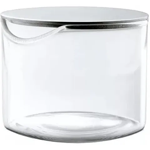 Marmeladenglas BLOMUS "BASIC 100 ml", transparent (silberfarben, transparent), B:6cm H:5cm, Lebensmittelaufbewahrungsbehälter, Marmeladenglas silberfarben, tran – Bild 2
