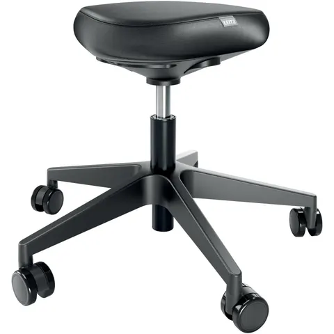 Arbeitshocker LEITZ "Ergonomischer mit Rollen", schwarz, Hocker, Arbeitshocker schwarz Einheitsgrösse – Bild 2