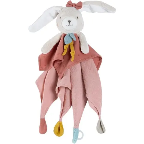 Fehn Schmusetuch Hase – rosa – Bild 3