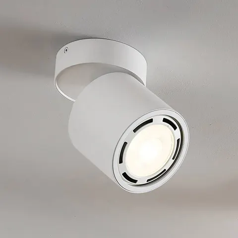 Arcchio Mabel ceiling spotlight, Ø12cm, white, adjustable, GU10 Arcchio, dimmable, White / opal, Living / Dining Room, Aluminium, Modern, Ceiling Light – image 2