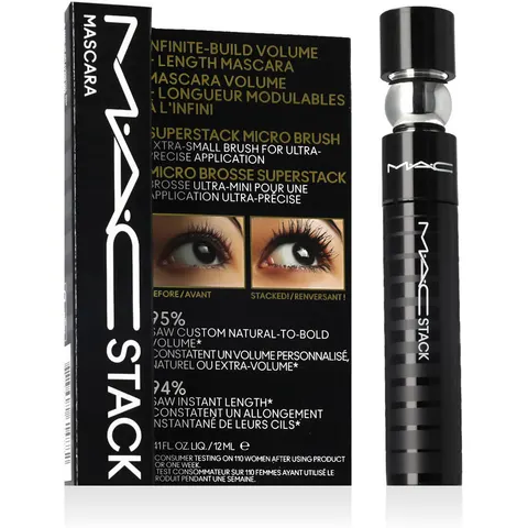 MAC Cosmetics MACStack Mascara Superstack Micro Brush volumising and lengthening mascara shade black stack 12 ml – image 2