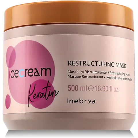 Inebrya Ice Cream Keratin Restructuring Mask 500 ml – image 3