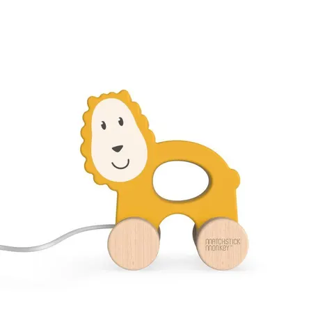 Matchstick Monkey Pull Along Animal squeaky toy Lion 1 pc – image 2