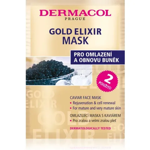 Dermacol Gold Elixir face mask with caviar 2x8 g – image 2