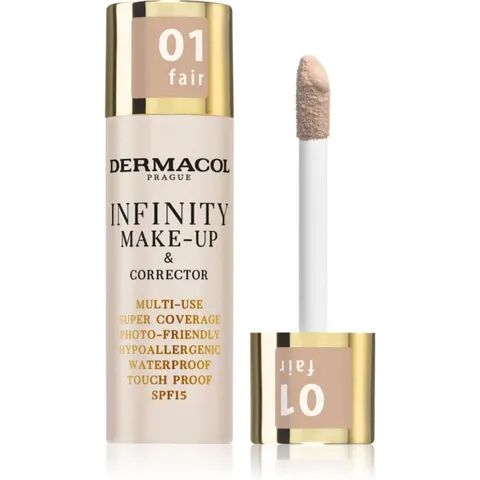 Dermacol Infinity full coverage foundation SPF 15 shade 01 Fair 20 g – image 2