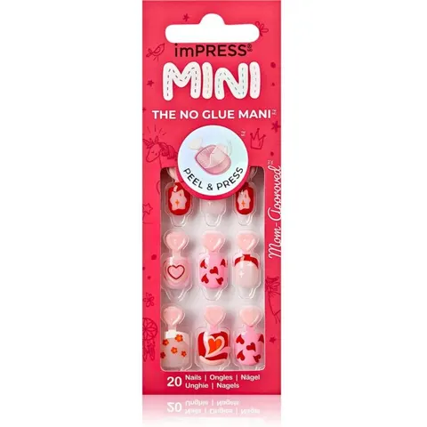 Kiss imPRESS Mini False Nails self-adhesive 28 pc – Red – image 2