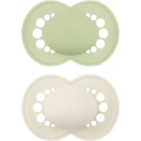 MAM Original 16m+ dummy Green/ Beige 2 pc – image 2