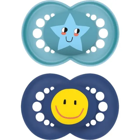 MAM Original 6+ months dummy Turquoise/ Dark Blue 2 pc – image 2