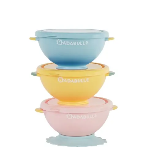 Badabulle Fun Colors bowl with cap 3 pc – image 2