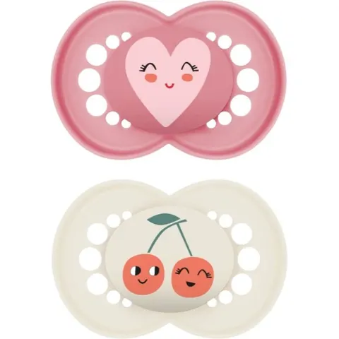 MAM Original 6+ months dummy Pink/ Beige 2 pc – image 2