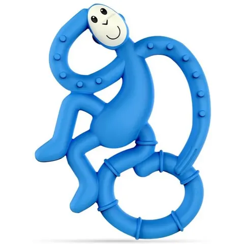 Matchstick Monkey Mini Monkey Teether chew toy with antimicrobial ingredients Blue 1 pc – image 2