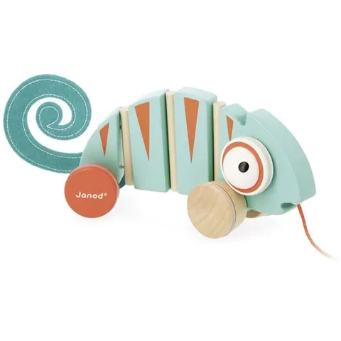 Janod Tropik Pull-Along Chameleon squeaky toy 12m+ 1 pc – image 2