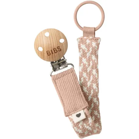 BIBS Paci Braid dummy clip Blush / Ivory 1 pc – image 2