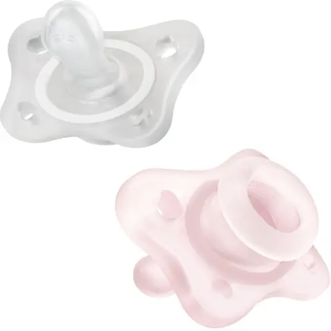 Chicco Physio Forma Mini Soft 0-2m dummy 0-2m Pink/Transparent 2 pc – image 2