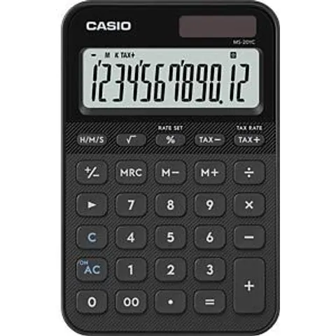 Casio MS-20YC MINI DESK CALC BLACK – image 2