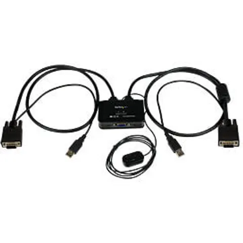 StarTech.com 2 Port USB VGA Cable KVM Switch - USB Powered with Remote Switch – image 2