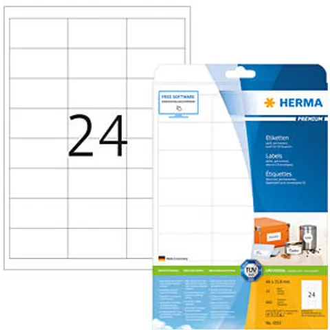 HERMA 5053 - PREMIUM A4 labels 25 sheets/pack – image 2