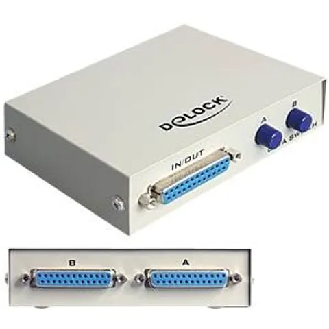 DELOCK 87618 - Sub-D 2-port, manual parallel switch – image 2