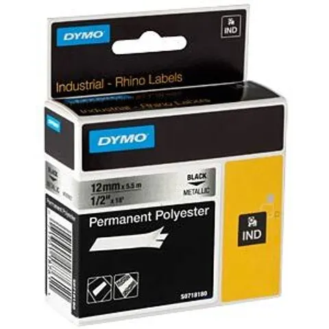 DYMO IND 18486 - DYMO IND polyester, 12 mm, black/metallic – image 2
