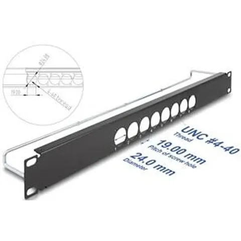 DELOCK 67060 - 19? D-type patch panel 8 port 1 U black – image 2