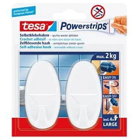 TESA 58013-49 - tesa® Powerstrips® oval hooks, white – image 2