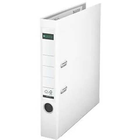 LEITZ 10155001 - Leitz 180° Lever Arch File Plastic, white – image 2