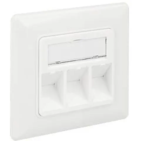 DELOCK 86194 - Keystone Wall Outlet 3 Port compact – image 2