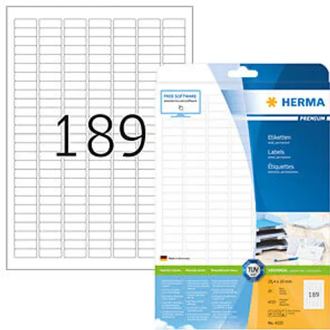 HERMA 4333 - PREMIUM A4 labels 25 sheets/pack – image 2