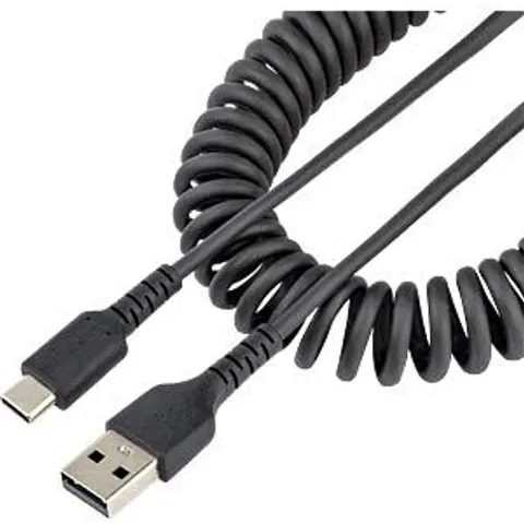 STARTECH.COM ST R2ACC-1M-USB - Sync & charging cable, USB-A > C, 1 m, spiral cable, black – image 2