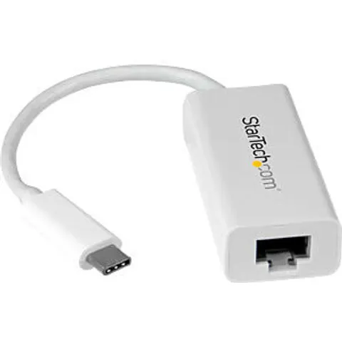 StarTech.com USB-C to Gigabit Ethernet Adapter White Thunderbolt 3 Compatible Windows & Mac RJ45 LAN Network Converter – image 2