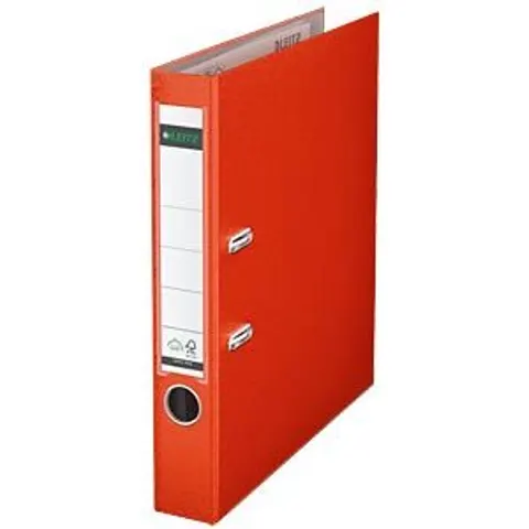 LEITZ 10155020 - Leitz 180° Lever Arch File Plastic, light red – image 2