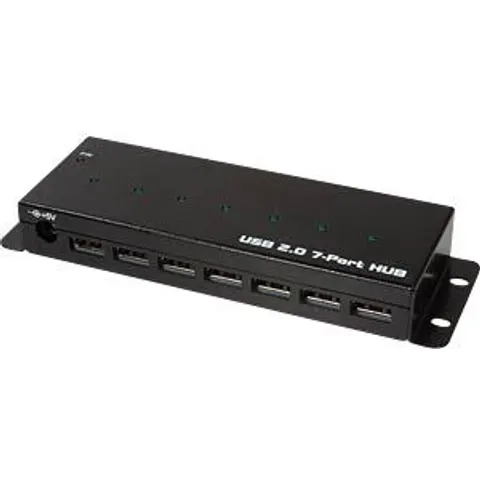 LogiLink UA0318 interface hub USB 2.0 5000 Mbit/s Black – image 2