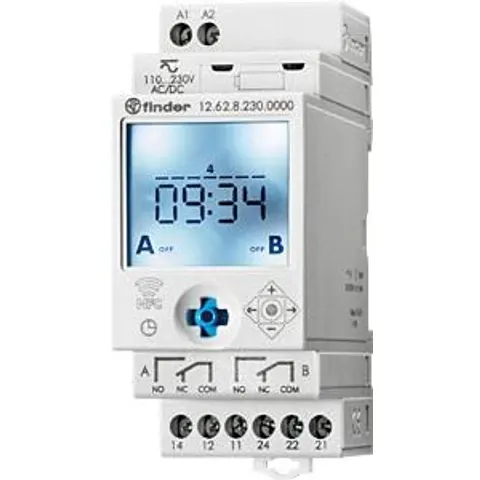 FINDER FIN 12.62.8 - Type 12.62 - Digital timer clock, 2 channel – image 2