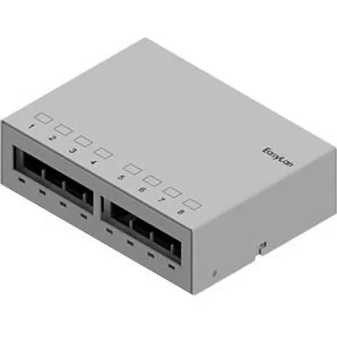 EASYLAN CKVPL0081E - Keystone substructure panel, 8 port, RAL7035 – image 2