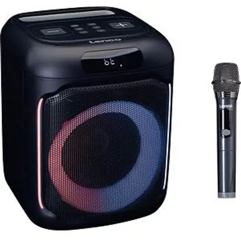 LENCO PA-101BK - Speaker, Bluetooth, stereo, light effects, black – image 2