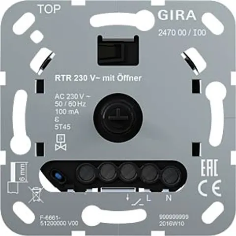 GIRA 247200 - 230 V~ room temperature controller insert off switch and control – image 2