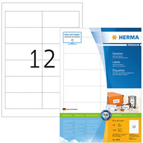 HERMA 4669 - PREMIUM A4 labels 100 sheets/pack – image 2