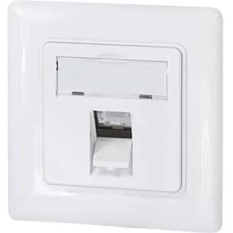 LogiLink Keystone Faceplate for 1 module. German type. pure white – image 2