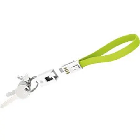 XLAYER 214001 - Sync & charge key fob, Micro B, 0.2 m, green – image 2