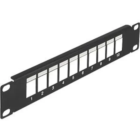 "DELOCK 66676 - 10"" Keystone Patchpanel, 10 Port, 1 U, black" – image 2
