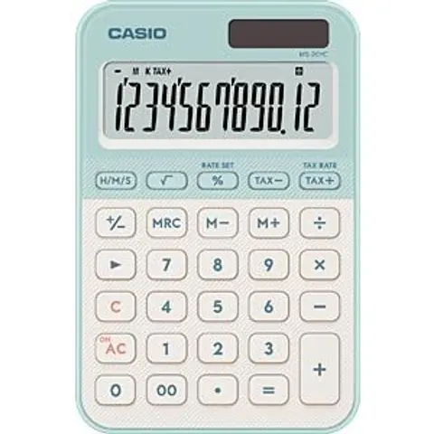 Casio MS-20YC MINI DESK CALC LT GRN – image 2