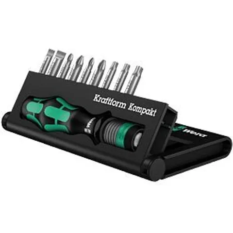 Wera 10 Piece Kraftform Kompakt Screwdriver Bit Set – image 2