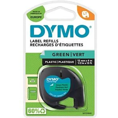 DYMO S0721640 - Labelling tape, plastic, black/green – image 2