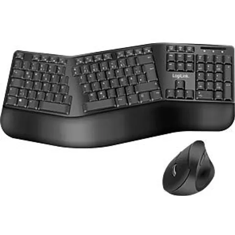 LOGILINK ID0211 - Keyboard/mouse combination, wireless, ergonomic, black, DE – image 2