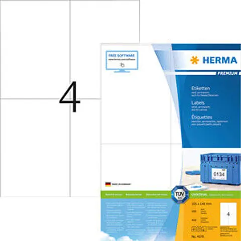 HERMA 4676 - PREMIUM A4 labels 100 sheets/pack – image 2
