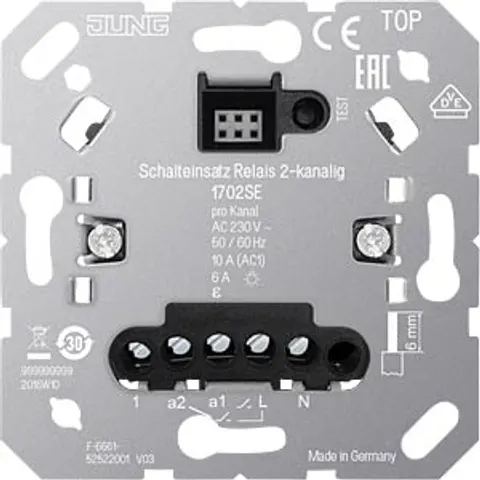 JUNG JG 1702SE - Switching insert relay, 2-channel – image 2