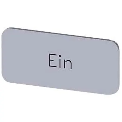 SIEMENS BZS SI EIN - Label plate, silver, ON – image 2